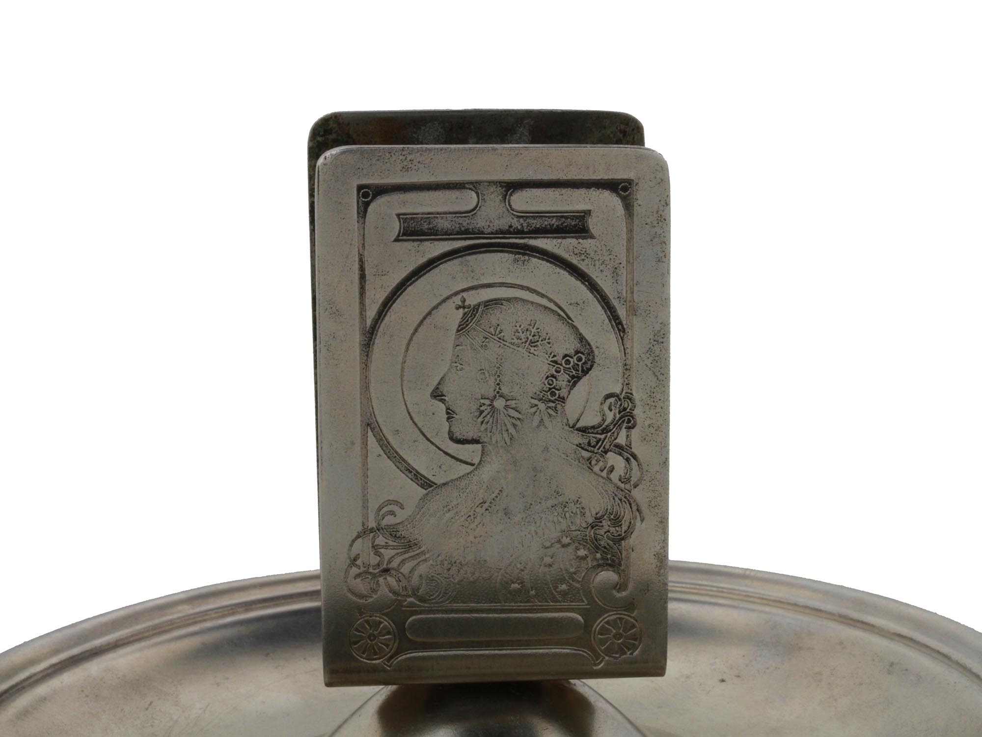 ART NOUVEAU ASHTRAY & MATCH HOLDER ALPHONSE MUCHA PIC-7